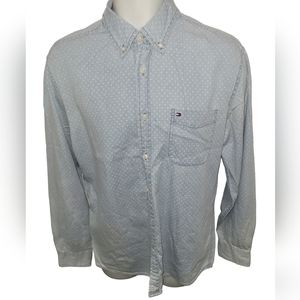 TOMMY HILFIGER Classic Fit Shirt Mens Medium Print Pattern
